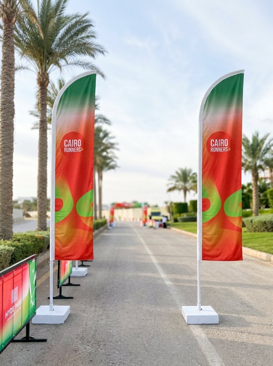 Cairo Runners event flags produced by Arab Flags