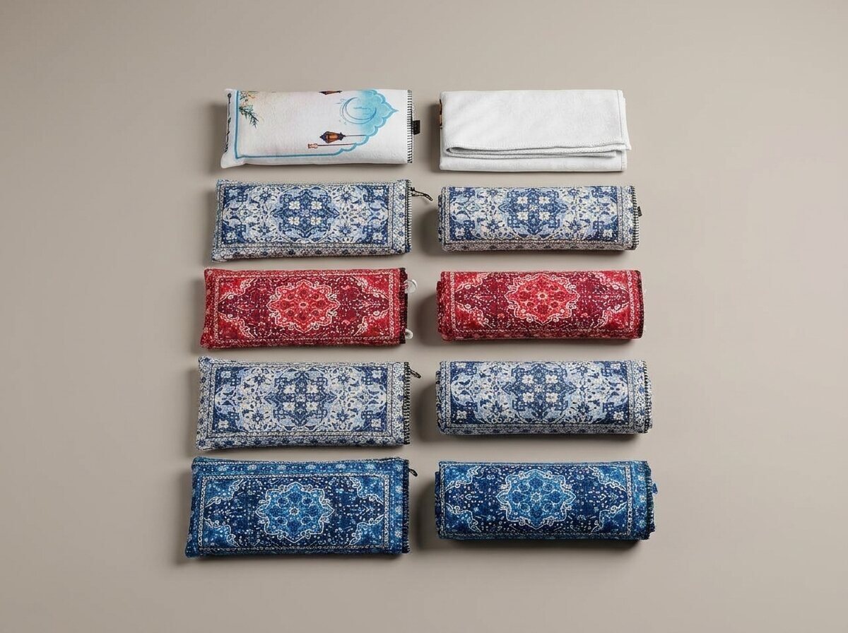 مصليات الصلاة بعبوة قابلة للحمل — prayer mats with carry pouch