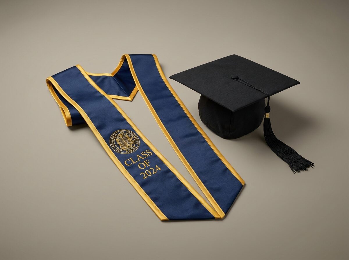 وشاح وكاب تخرج — graduation sash & cap